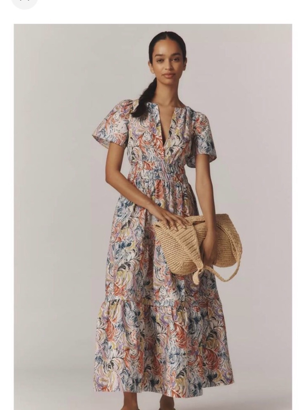 Anthropologie Somerset Maxi Dress color mulberry Size XL